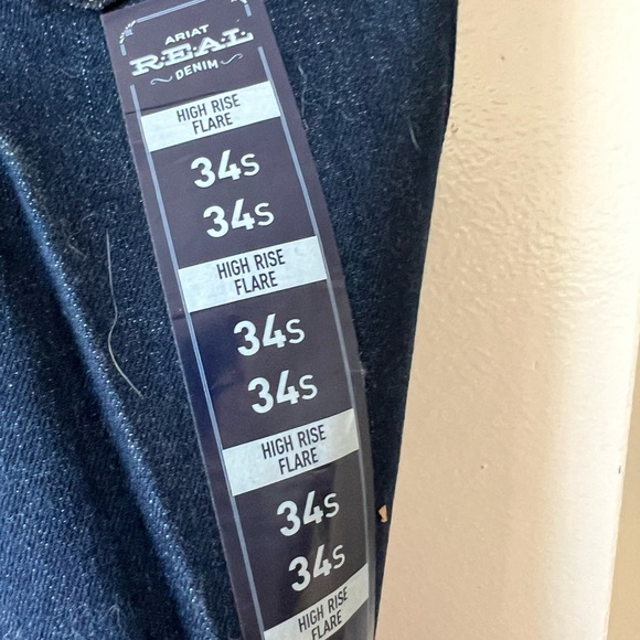 Women's Ariat High Rise Flare Jeans - Dark Blue - 34S - Picture 7 of 8